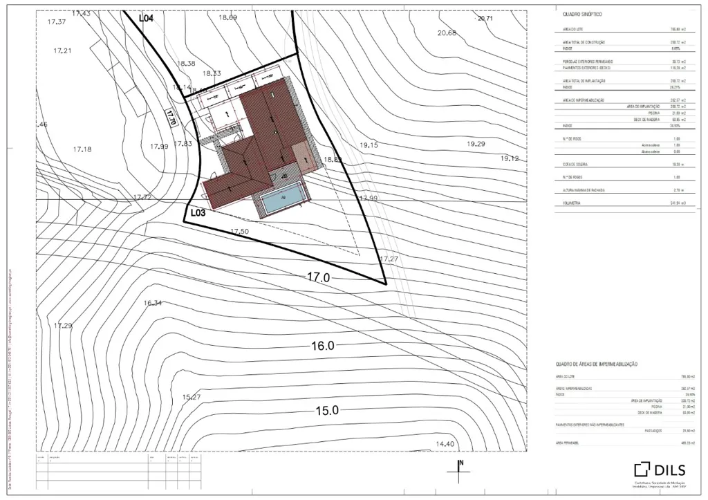 Plan - Urban Plot with Approved Design in La Reserve, Carvalhal