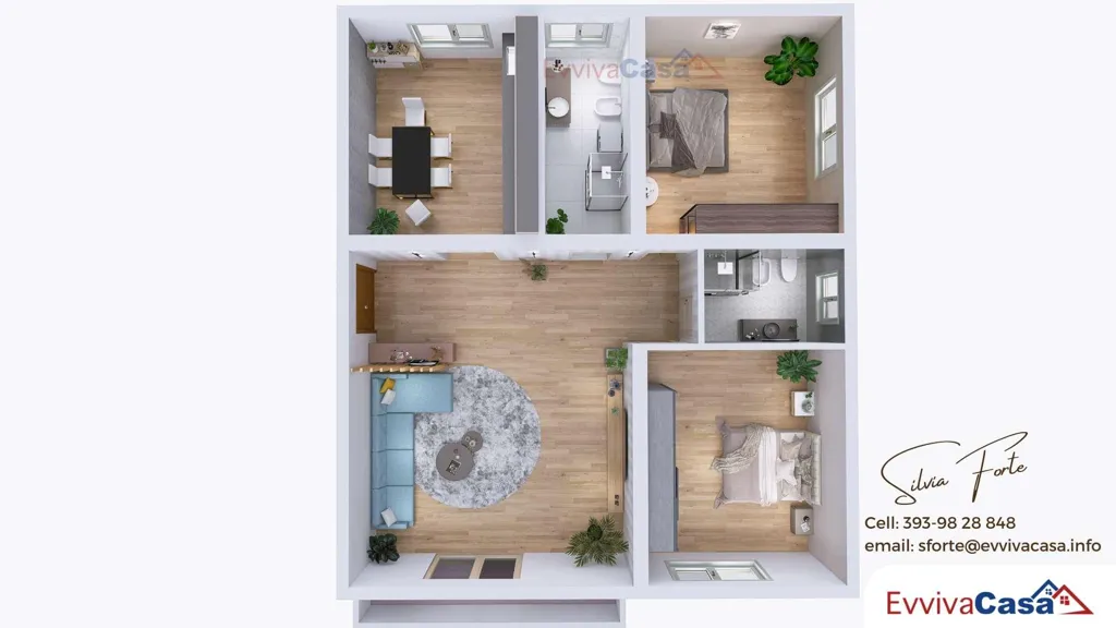 Plan - Spacious Apartment with Balcony in Senigallia