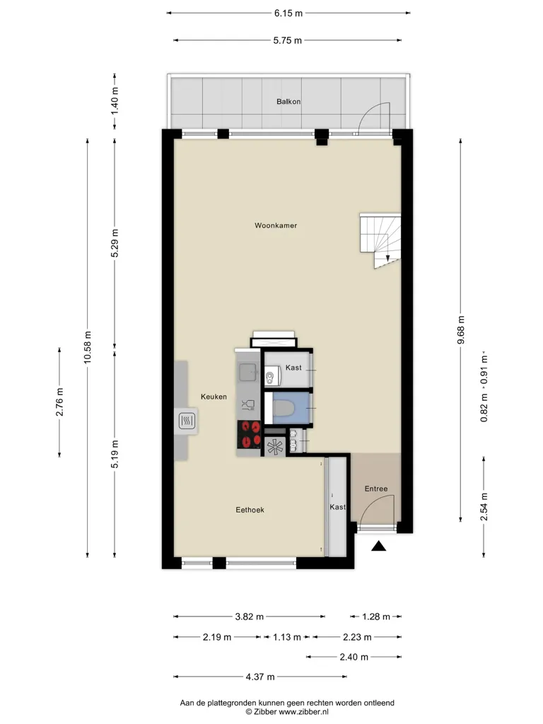 Plan - Appartement 3 pièces à Zoetermeer