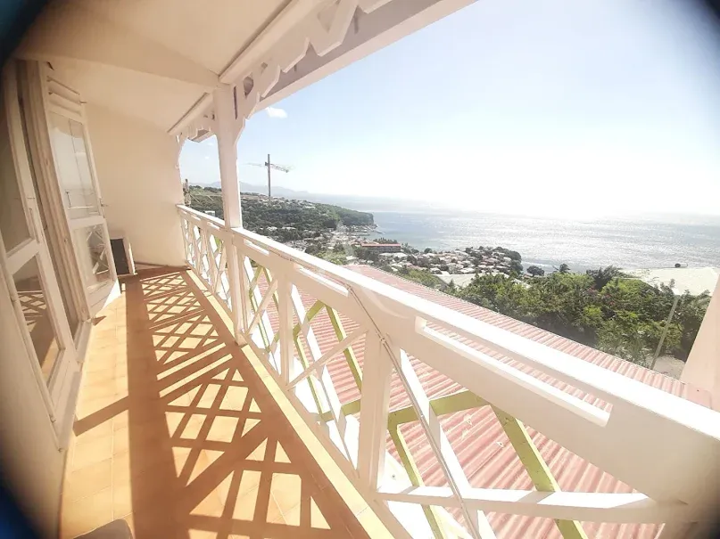 Balcon - Villa Meublée avec Vue Mer à Case Pilote