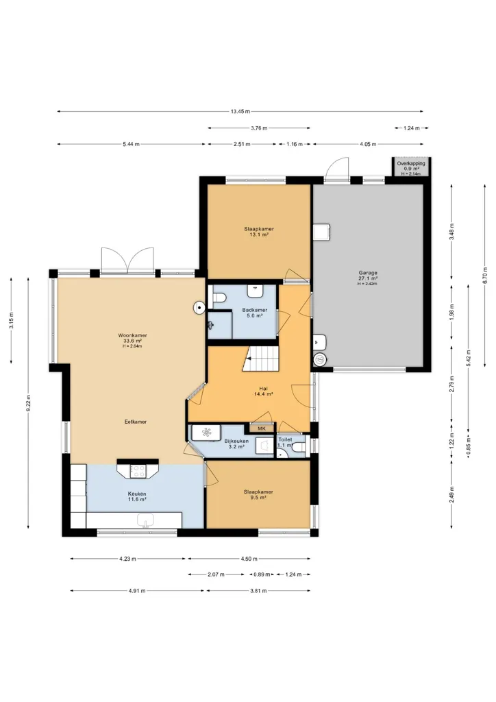 Floor Plan - Dwelling with Garden on Moleplaat in Leeuwarden