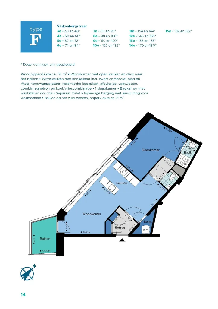 Floor Plan - Luxury Flat with Balcony in Utrecht Centre