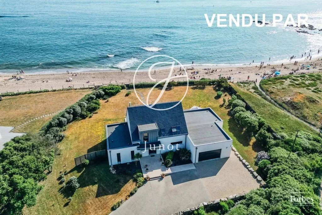 Vue aérienne - Villa Contemporaine avec Vue Mer à Piriac-sur-Mer