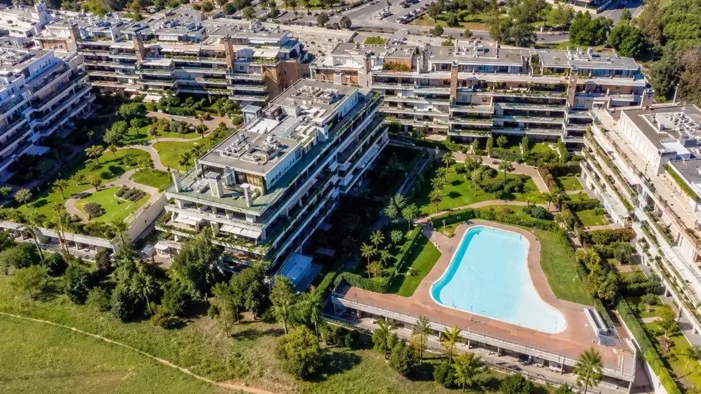 Vue aérienne - Penthouse with Terrace in Rome