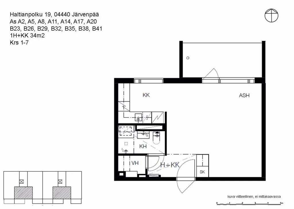 Plan - Modern Flat with Balcony in Järvenpää