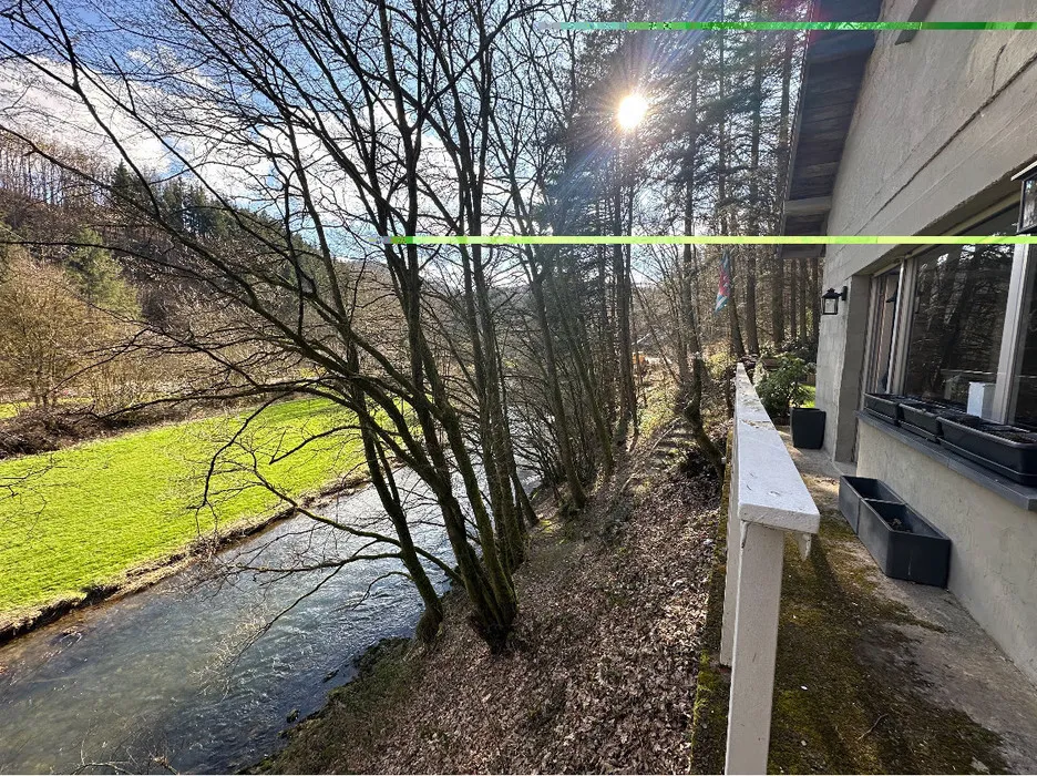 Balcon - Chalet avec Jardin et Vue sur Rivière à Dirbach