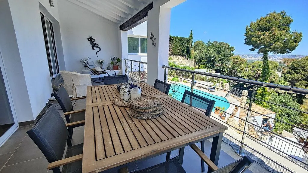Terrass - Chalet with Sea View and Pool in Cap Martí