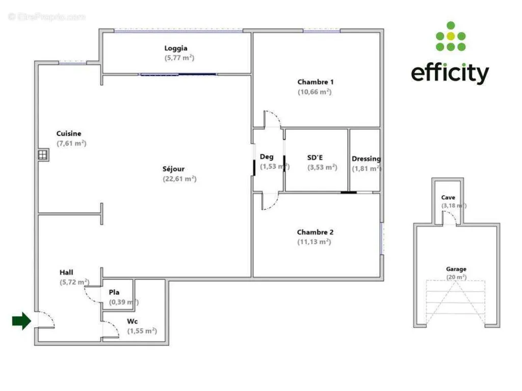 Plaan - 3-Bedroom Apartment with South-West Exposure in Fréjus