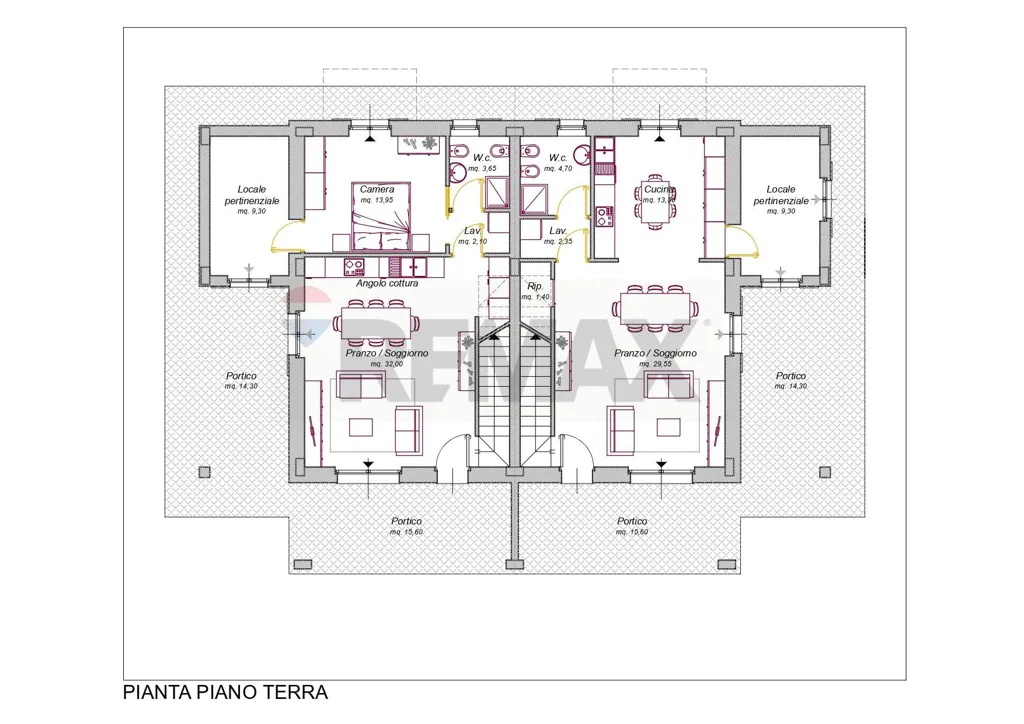Floor Plan - Bifamiliar Villa with Garden in Perugia