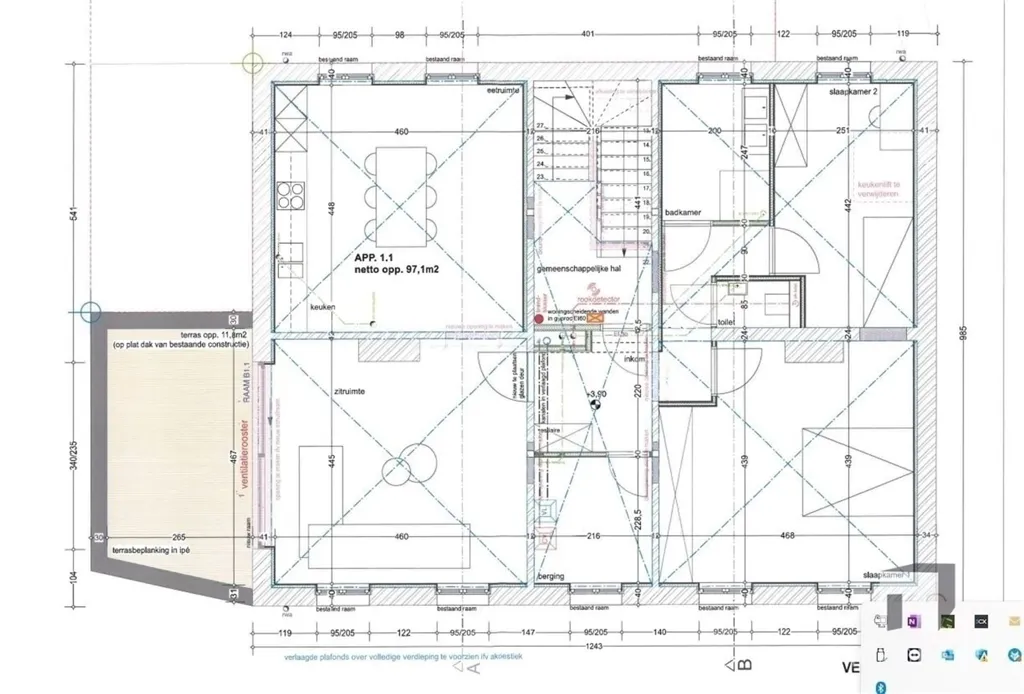 Floor Plan - Renovated Flat with Terrace in Diest