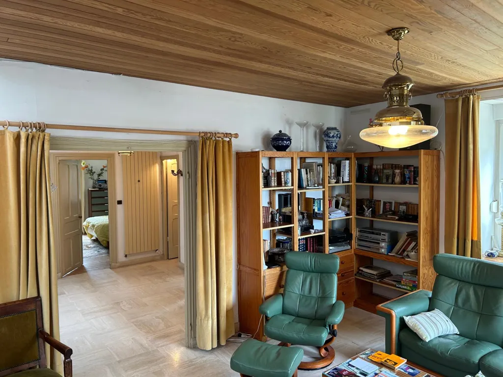 Living Room - Architectural House with Sea View in Roscoff