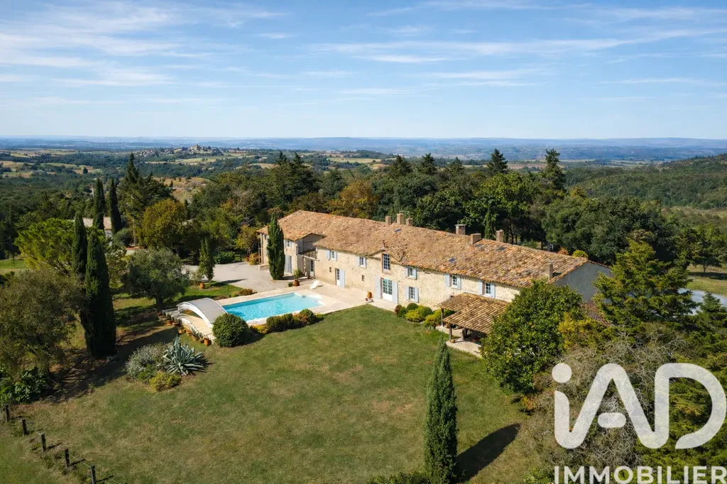 Õhuvaade - 18th Century Estate with Panoramic Views in Aude