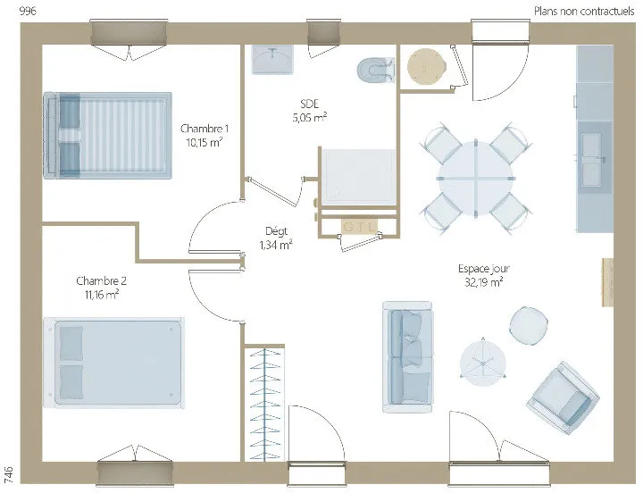 Plaan - New House with Garden in Olonzac