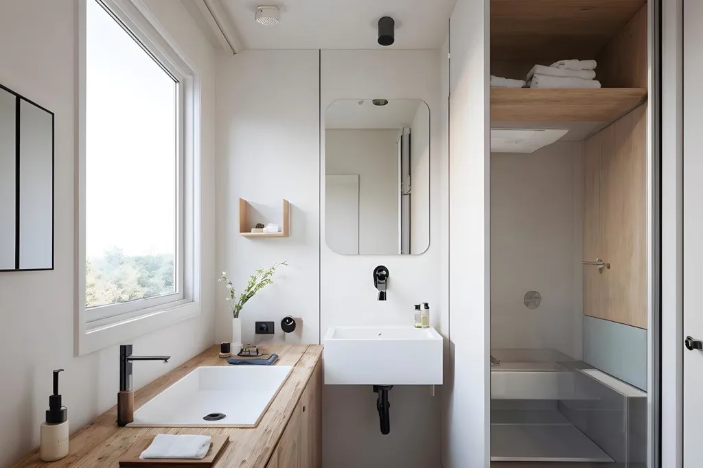 Bathrooms - 2-Bedroom Apartment with Balcony in Puteaux