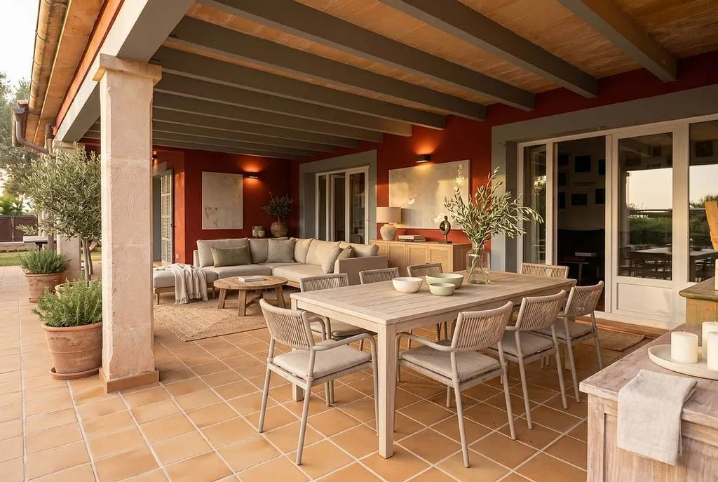 Terrace - Single-Storey Villa with Pool in Sa Planera