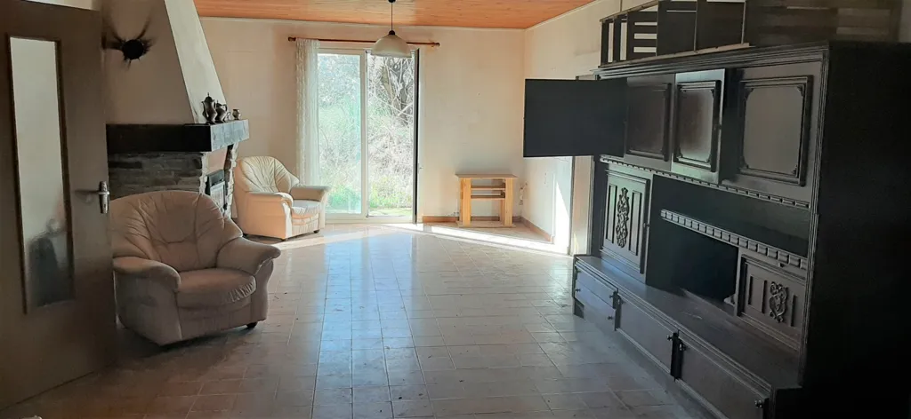 Living Room - Stone House with Garden in Canet d'Aude