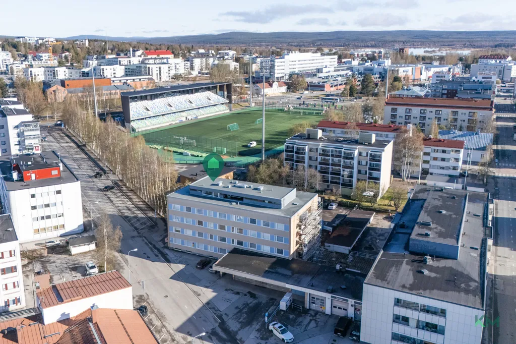 Vue aérienne - Apartment with Stadium Views in Rovaniemi Centre