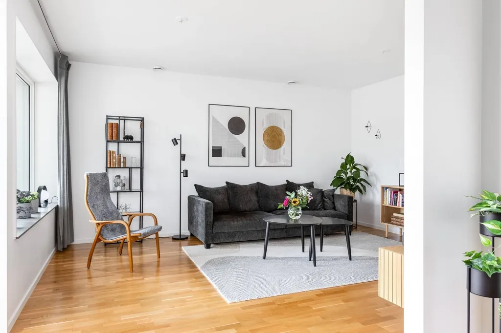 Living Room - Stylish Apartment with Balcony in Södra Ekkällan