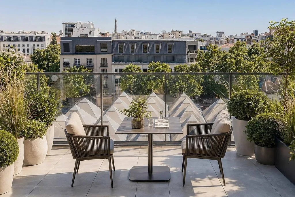 Terrass - Luxury Flat with Eiffel View in Boulogne-Billancourt
