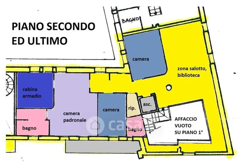 Plaan - Spacious Apartment with Private Lift in Vigevano