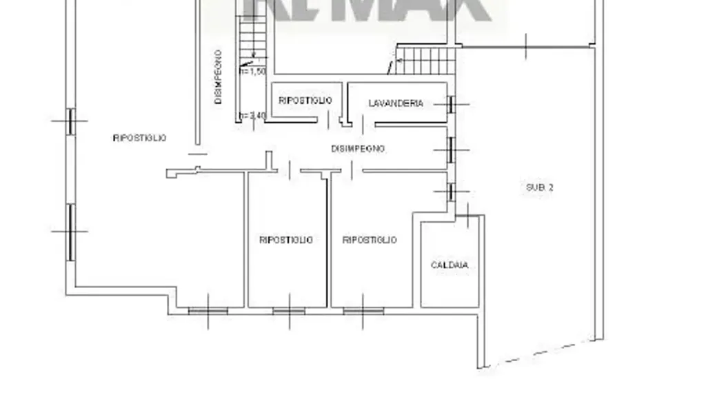 Floor Plan - Single Villa with Garden in Bonate Sopra