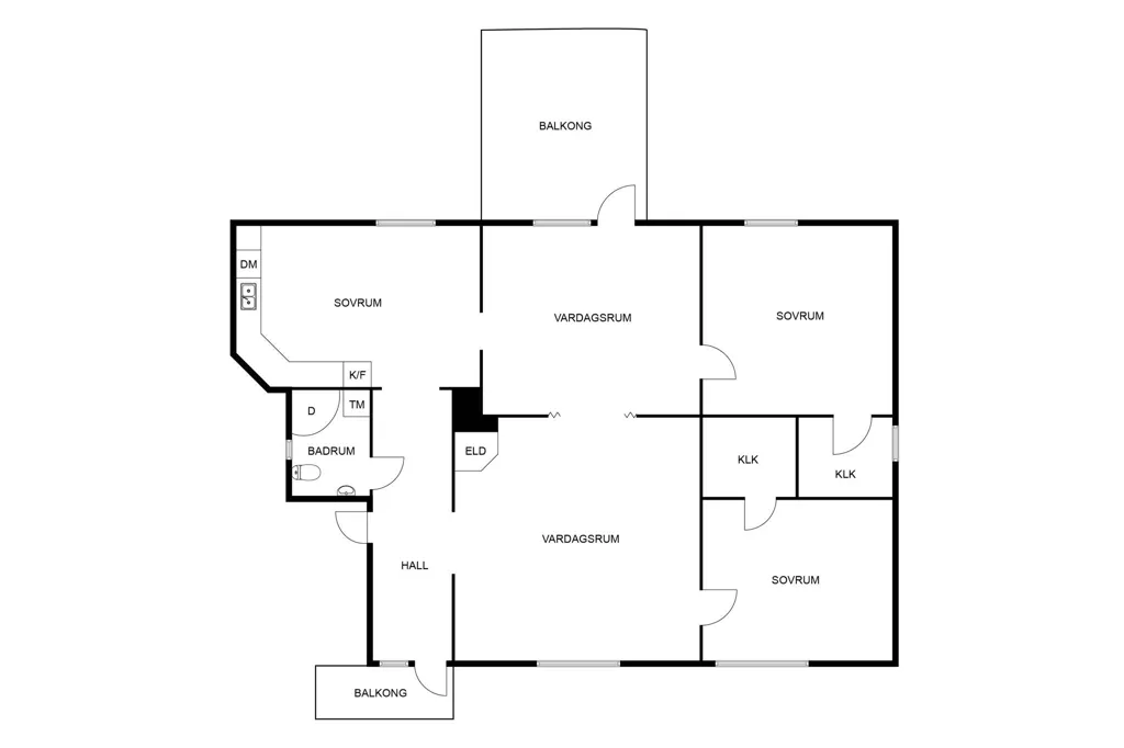 Plan - Two-Storey Villa with Balcony in Mellerud