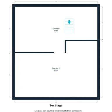 Plaan - Semi-detached House with Garden in Saint-Ghislain
