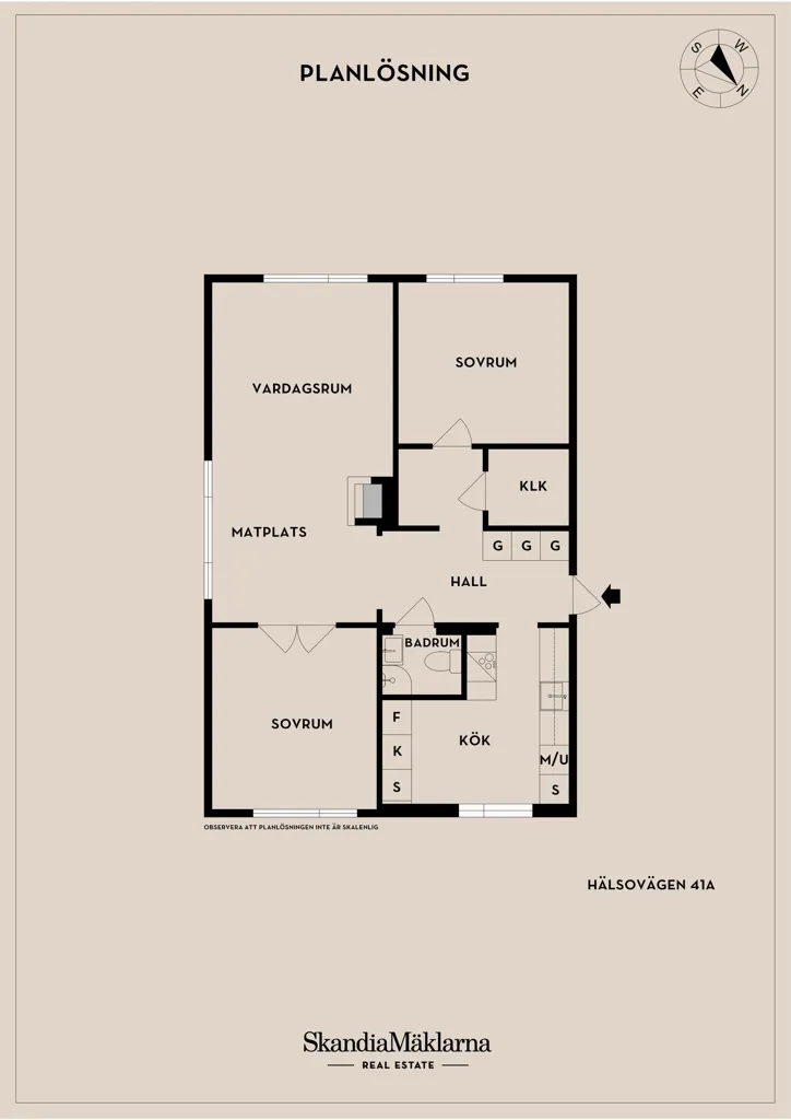 Plan - Modern Flat with Central Location in Helsingborg