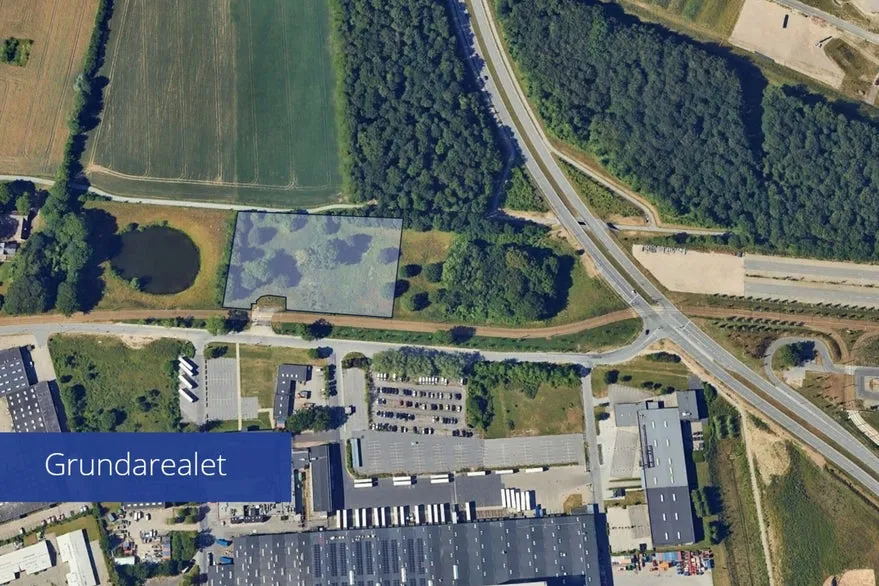 Õhuvaade - Commercial Plot near OUH and E20 in Odense