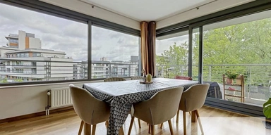 Salle à manger - Appartement avec Terrasse L en Plein Vert à Anderlecht