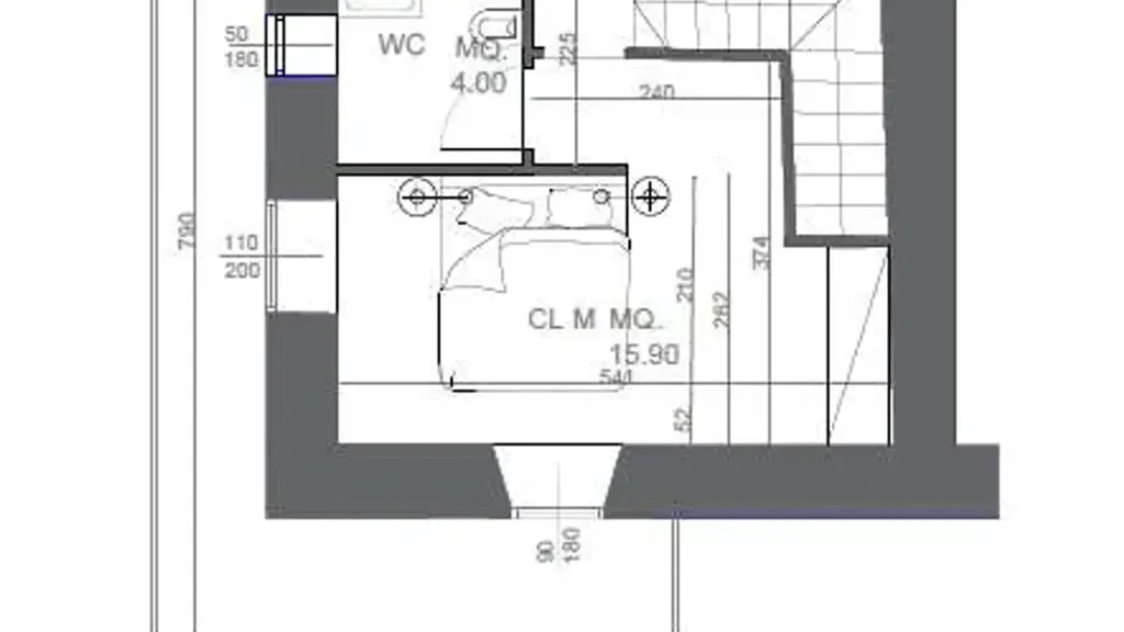 Plan - Rustic Bilocale with Garden in Cremella