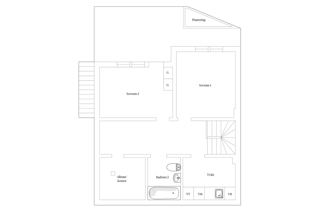 Plan - Terraced House with Garden in Kvarnbacken
