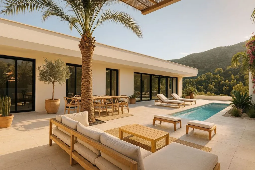 Pool - Ibiza-Style Villa with Pool in Pedreguer
