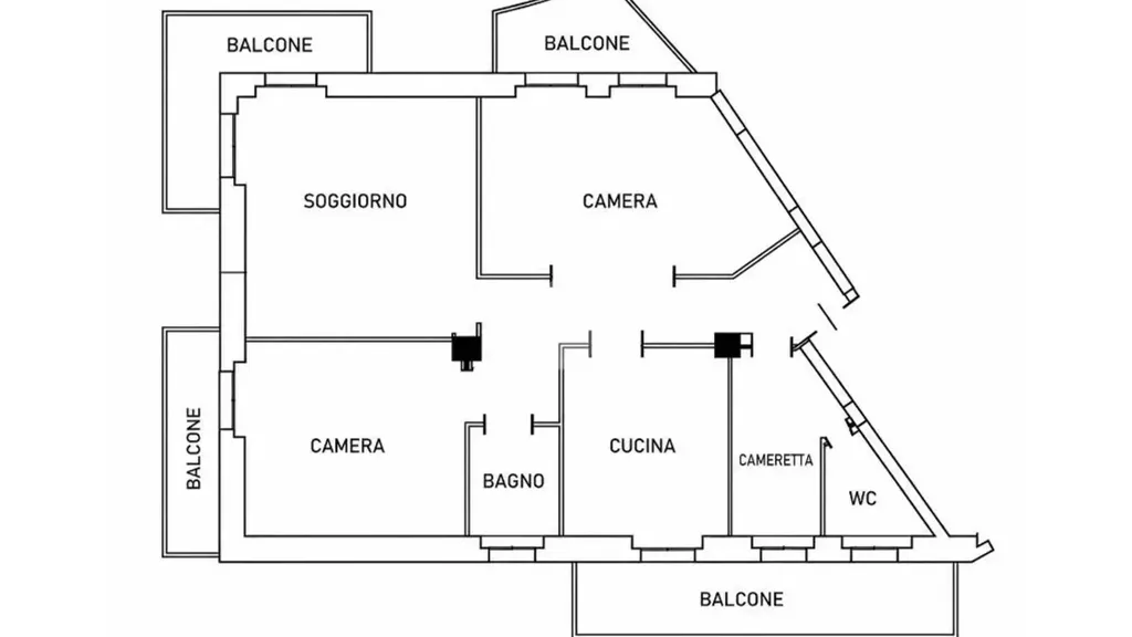 Planimetria - Apartment with Panoramic Balconies in Bardonecchia