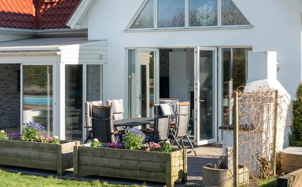 Terrace - Stonework Villa with Pool in Skegrie