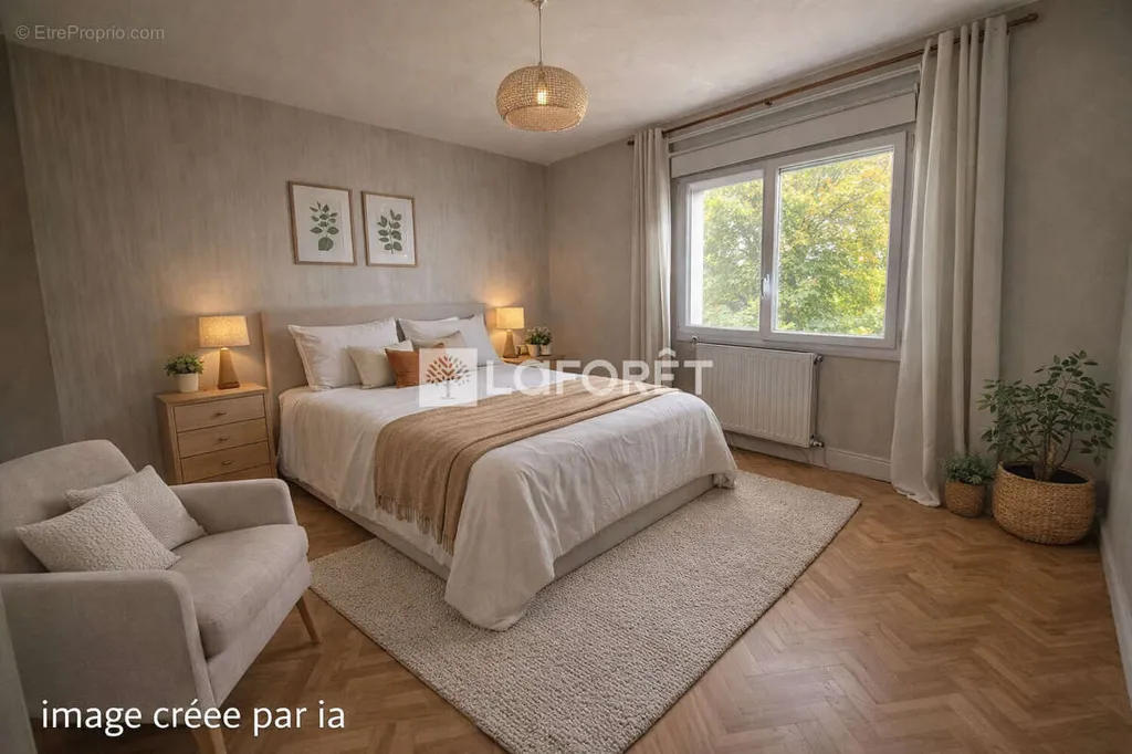 Camere da letto - 1950s House with Garage in Meroux-Moval
