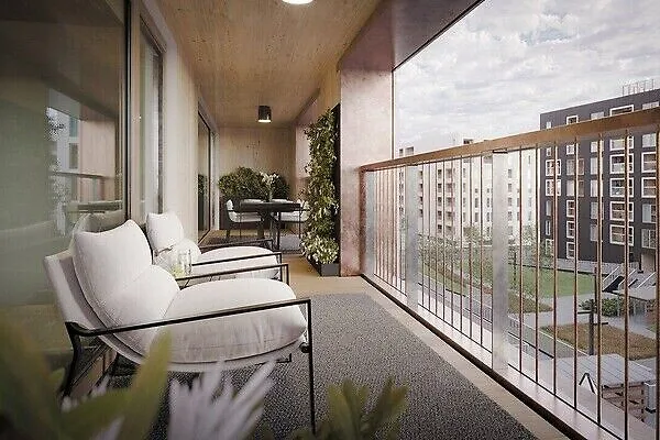 Balcony - Apartment with Sauna and Balcony in Kristiine