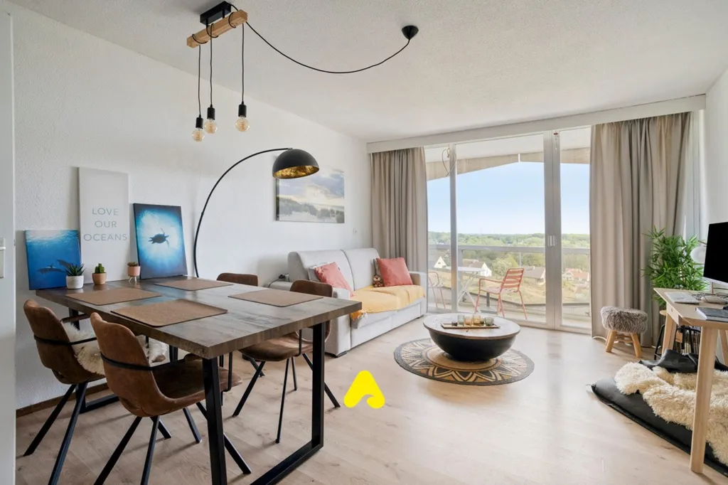 Séjour - Appartement avec Vue sur les Dunes à Westhoek