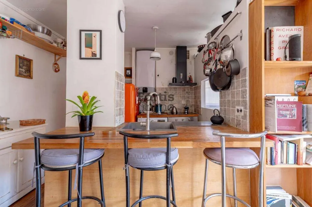 Köök - Studio with Large Terrace in Pantin