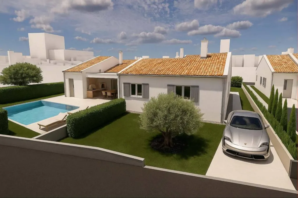 Duplex House with Pool in Kaštelir-Labinci