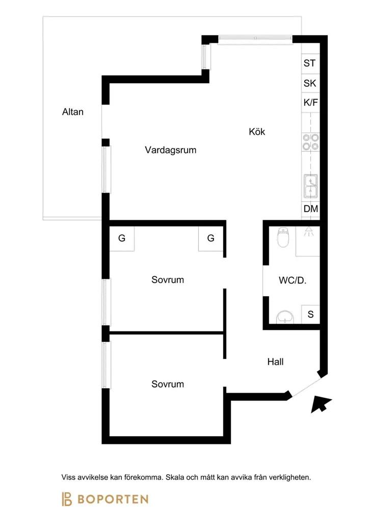 3-toaline korter asukohas Umeå kommun