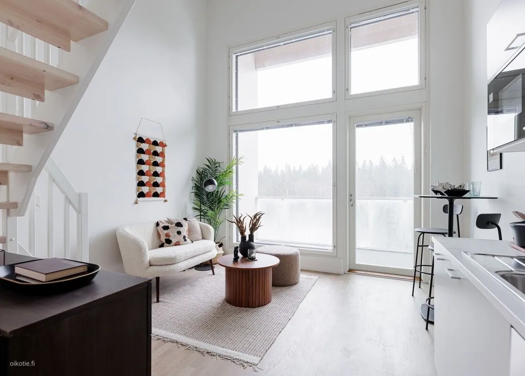 Wohnzimmer - Modern Flat with Terrace in Lamminrahka, Kangasala
