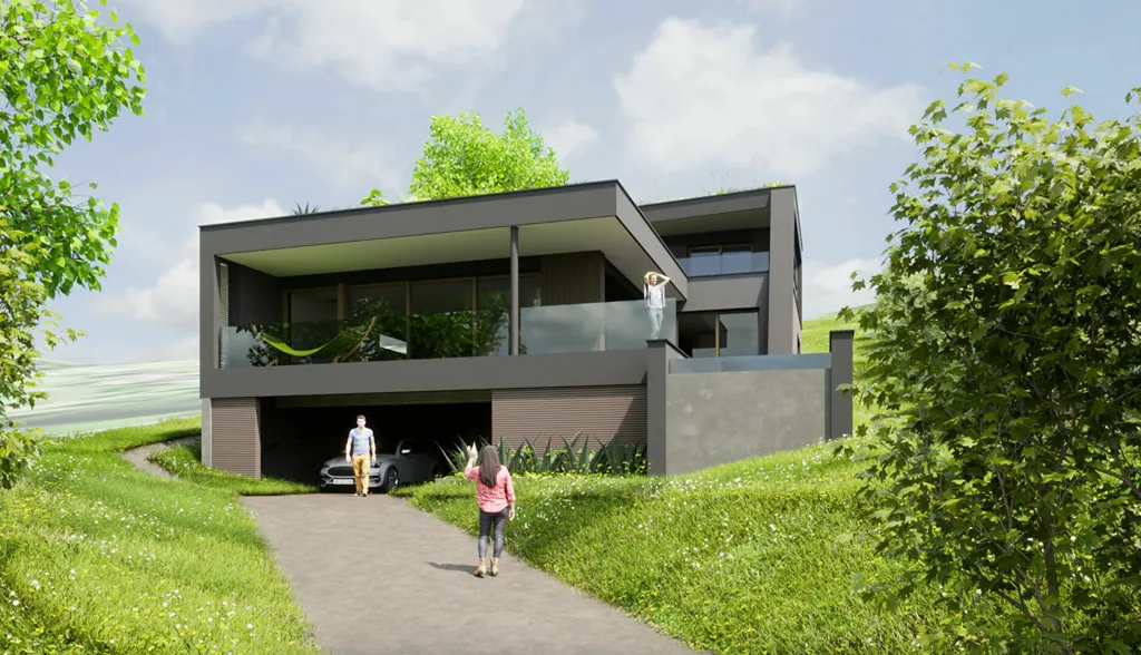 Villa Neuve avec Vue Lac à Pugny-Chatenod