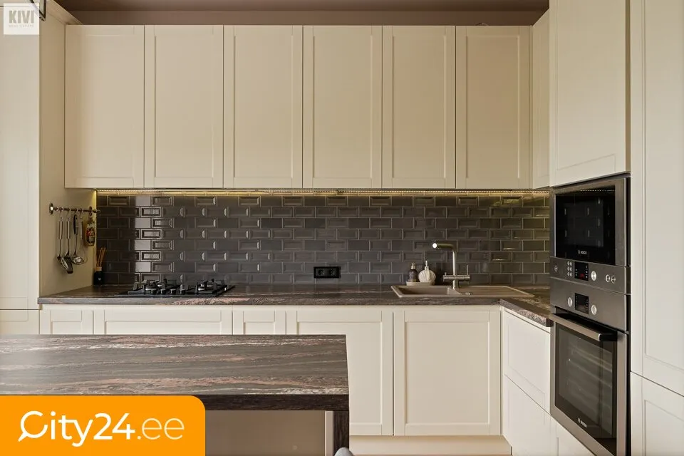 Cucina - Apartment with Private Garden in Dreiliņi, Riga