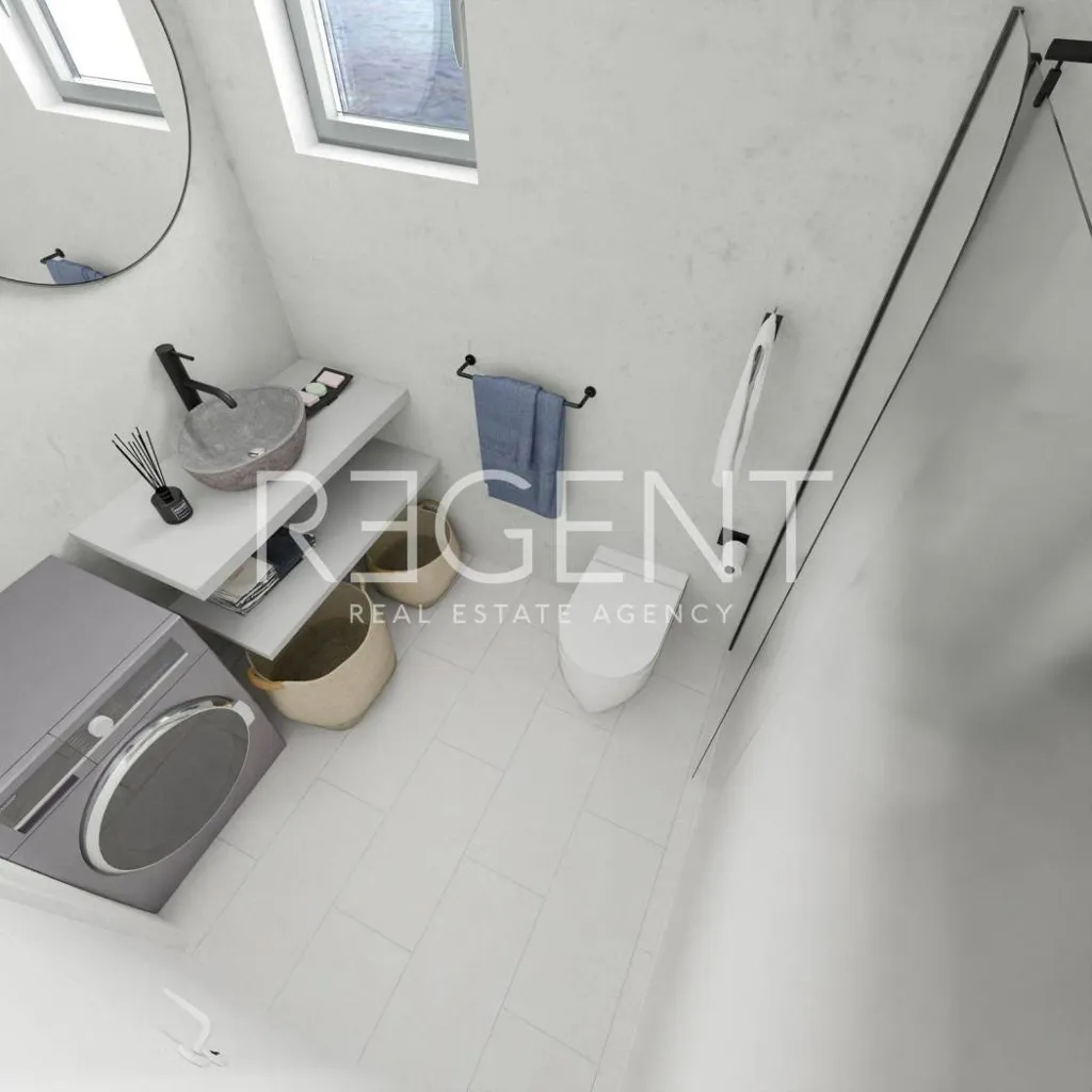 Salles de bain - Two-Bedroom Apartment with Terrace in Podgora