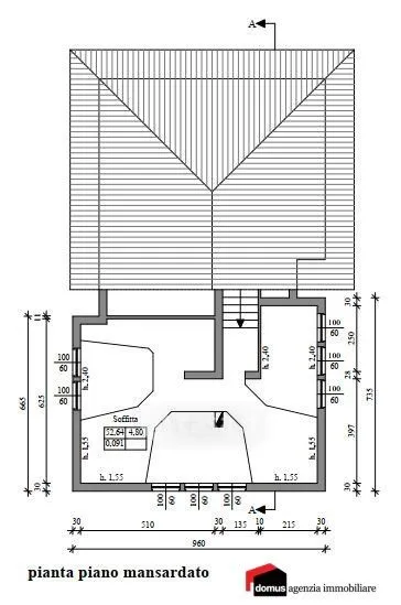 Plan - Semi-detached Villa with Garden in Thiene Centre