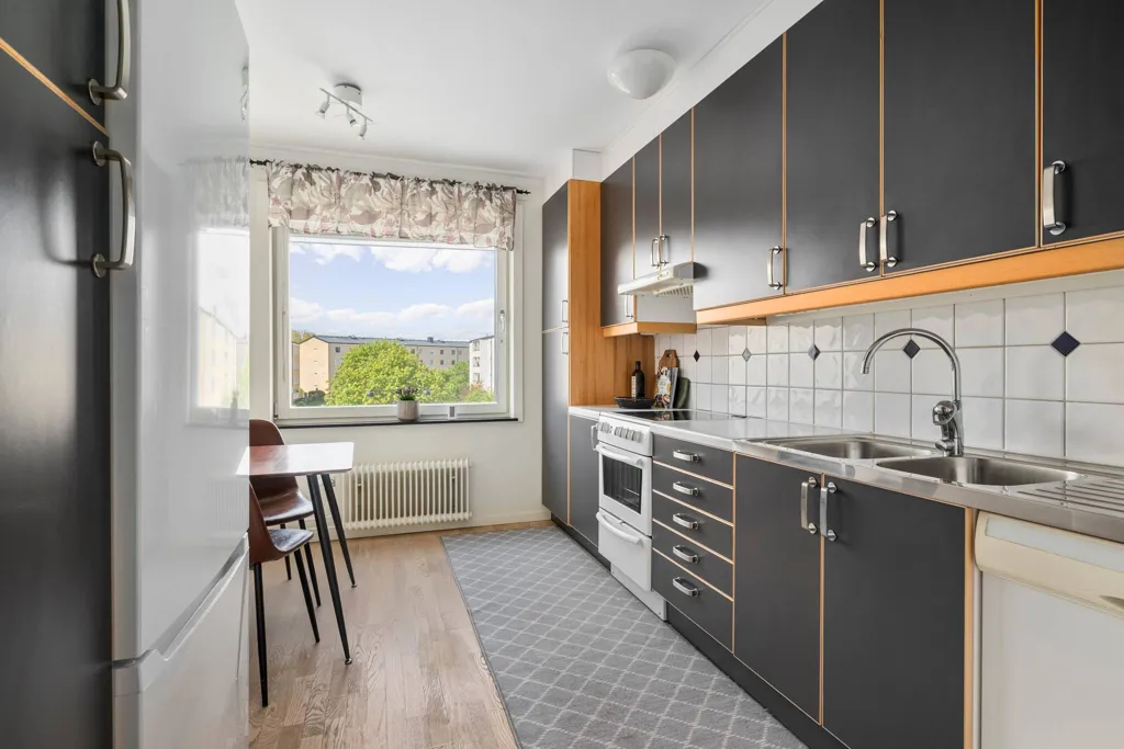 Cuisine - Renovated Apartment with Balcony in Västerby