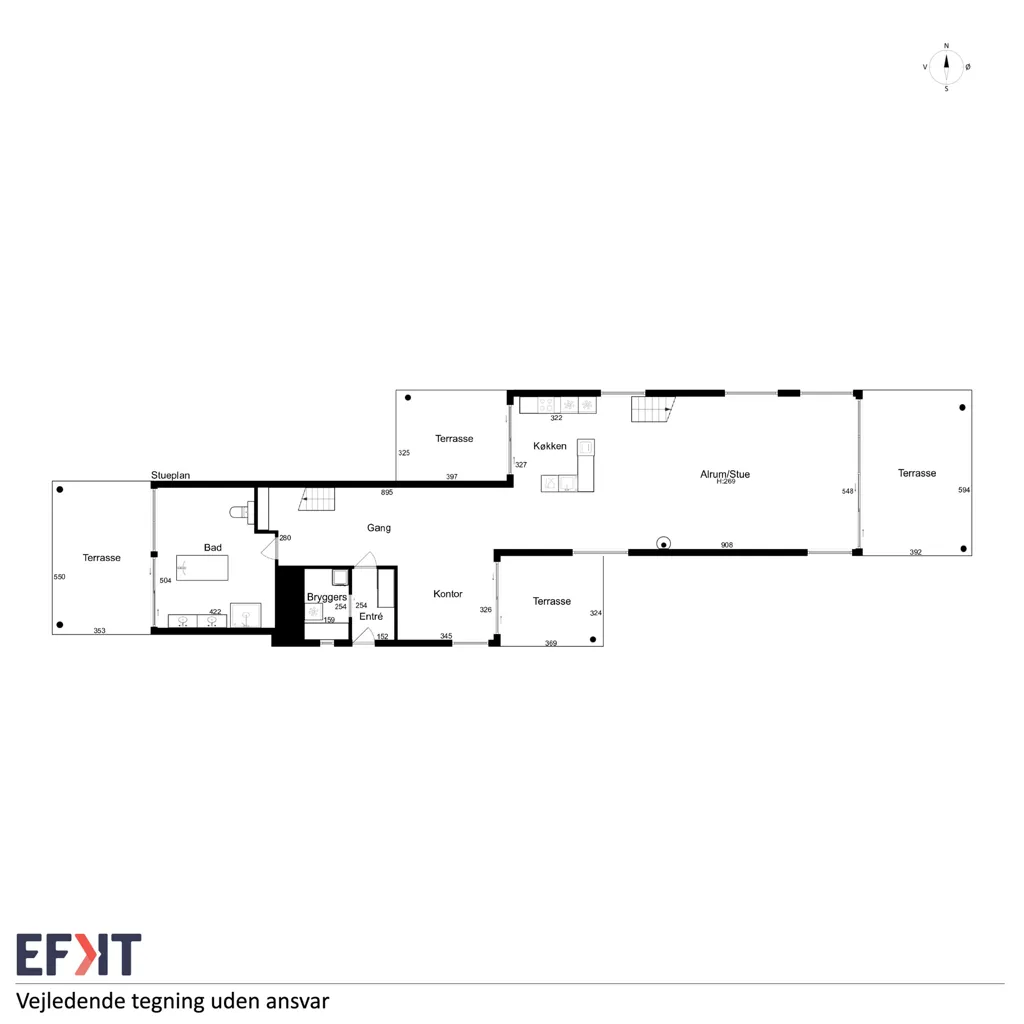 Plan - Modern Villa with Water Views in Oddesund