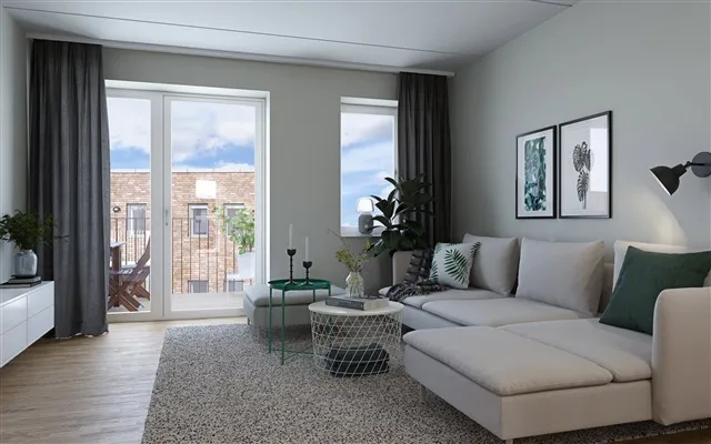 Séjour - Apartment with Terrace in Cirkelbuen