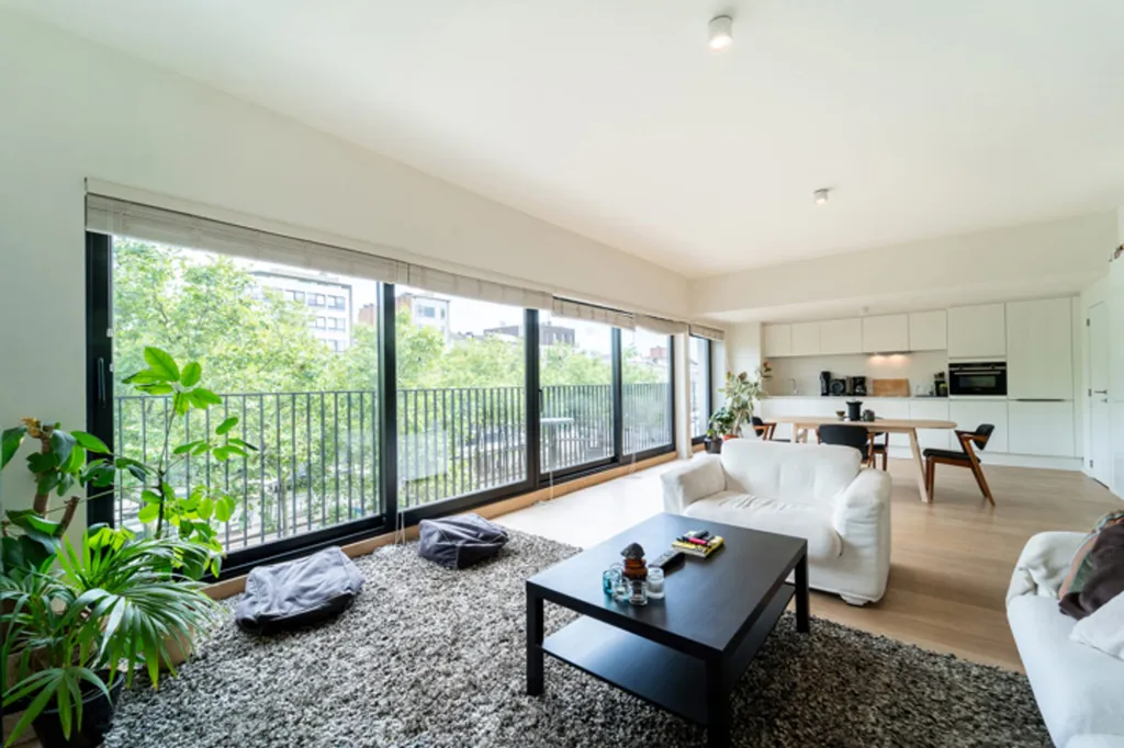 Living Room - Third Floor Apartment with Terrace in Antwerpen